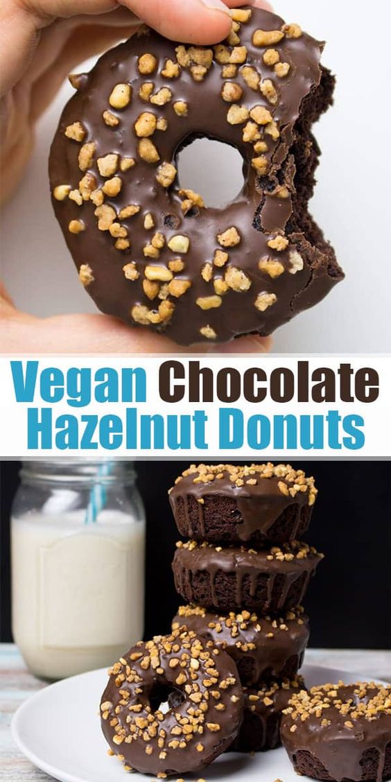 Vegan Donuts with Chocolate Glaze Vegan Donuts with Chocolate Glaze