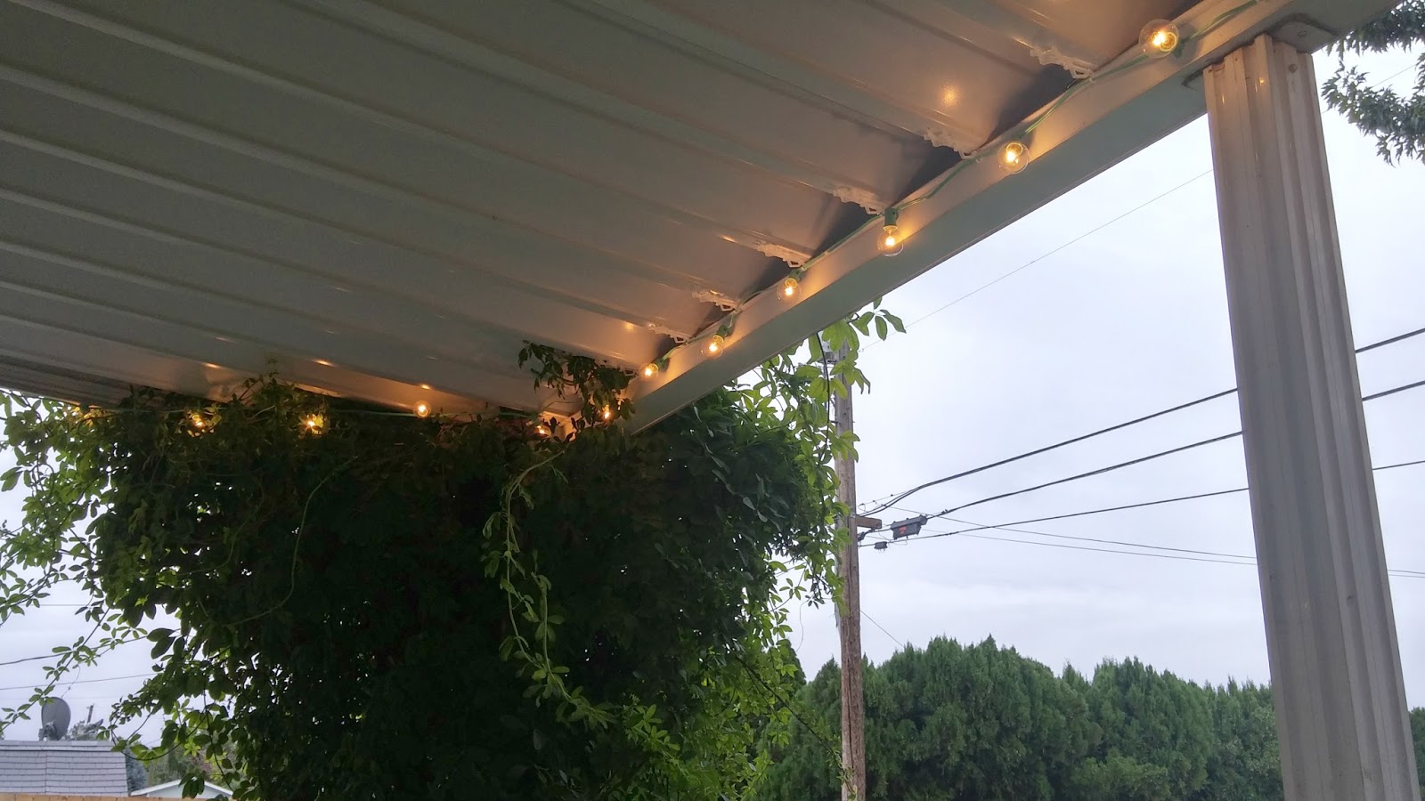 Patio Lighting - Weekend Yard Work Series - Little Vintage Cottage