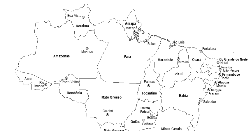 Blog De Geografia Mapa Do Brasil Com Estados E Capitais Para Imprimir E Colorir