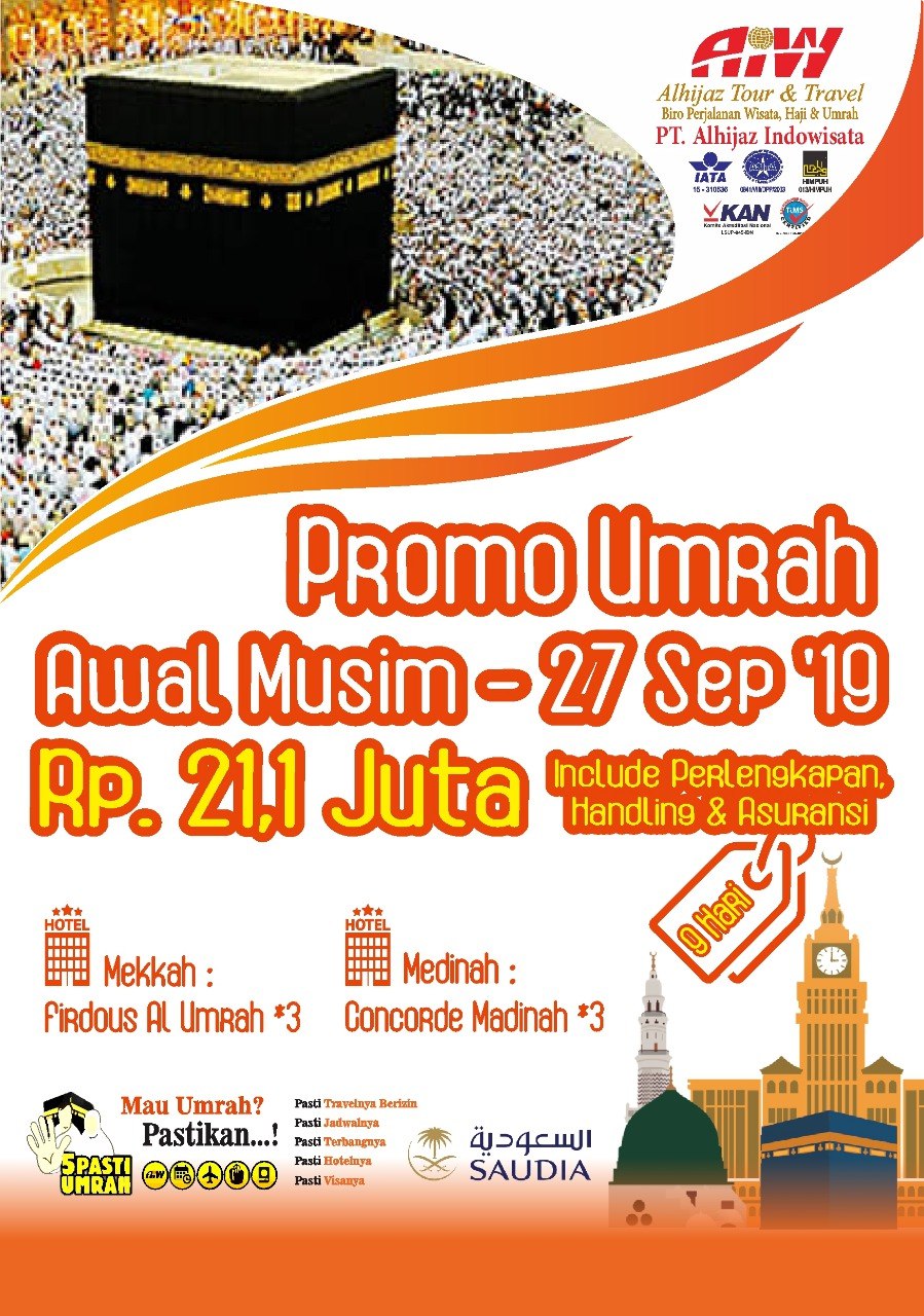 Paket Umroh Promo 2020 Program 9 Hari