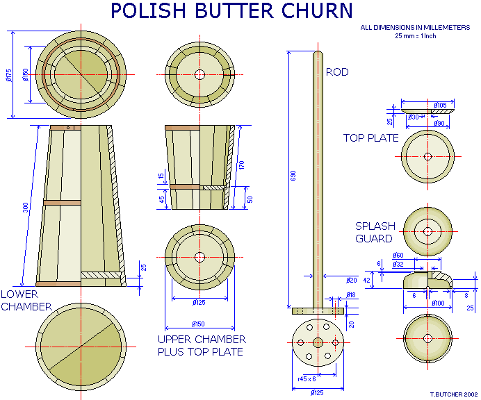 Coconut & Butter Churn Production of Butter CHURN