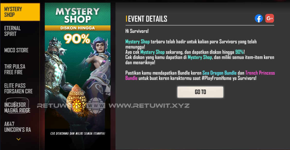 Cara Membuka Event Mystery Shop Free Fire Terbaru Mei 2020