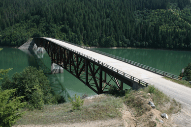 dworshak bridge grandad reservoir idaho clearwater county bdr idbdr series depending clearances level water