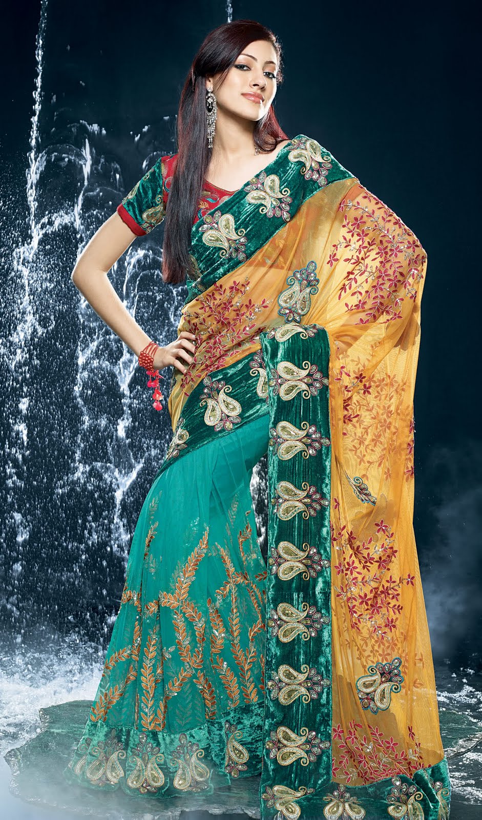 Models Dresses: Bridal-Printed-Saree Models Dresses: Bridal-Printed-Saree