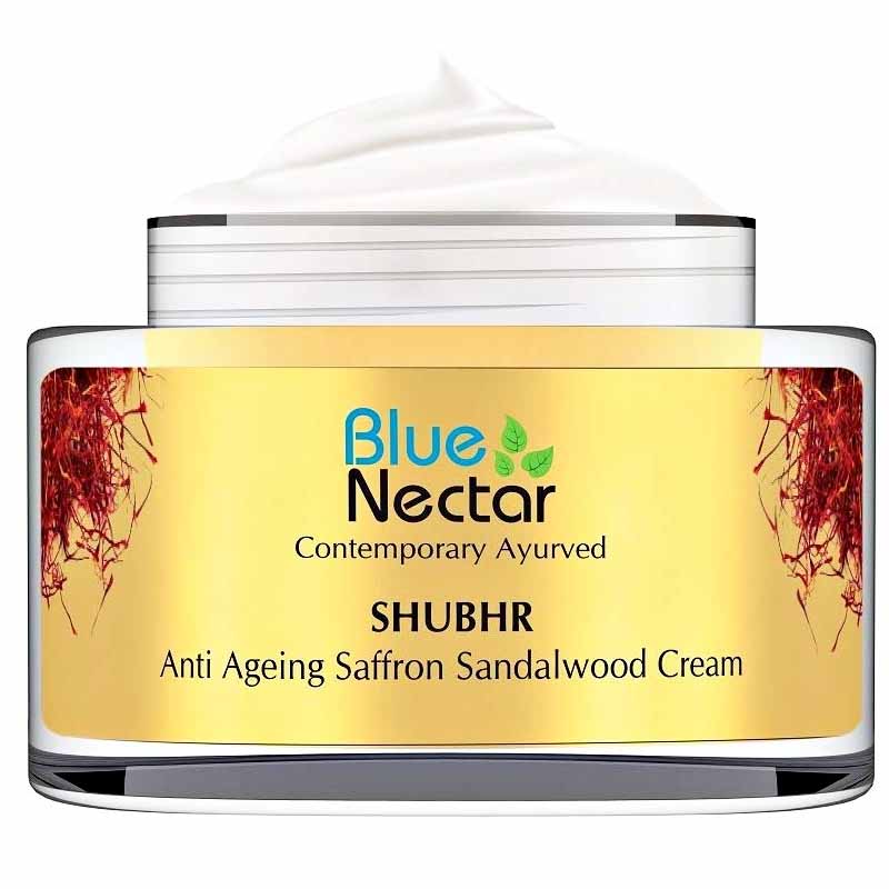 Blue Nectar Ayurvedic Anti Aging Saffron And Sandalwood Face Cream