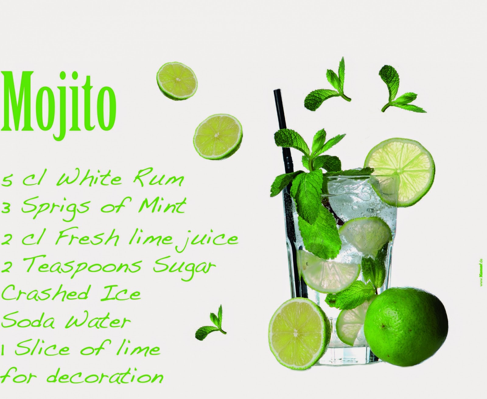 Tarta Mojito cu menta si limete a cocktail