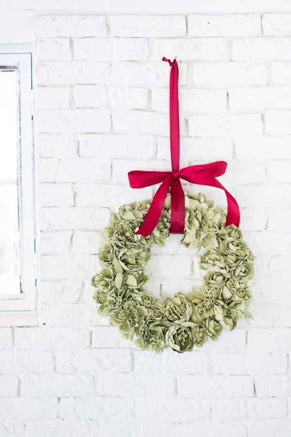 Corona Navidad Flores 