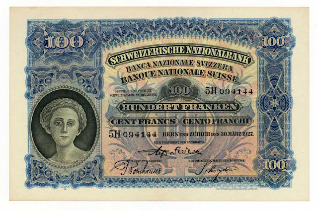 SWITZERLAND 100 FRANCS banknote