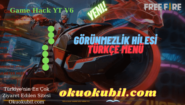 Free Fire v1.59.6 Görünmezlik Hilesi Game YT V6 Türkçe Mod Menü İndir