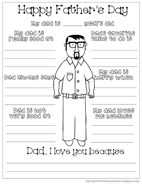 free father's day coloring pages and worksheets for kids