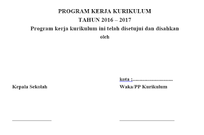 Download Program Kerja Wakasek SD/SMP/SMA Terbaru 2016/2017