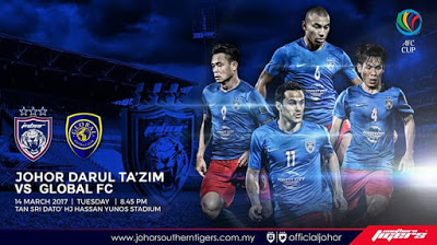 Live Streaming JDT Vs Global FC AFC Cup 14 Mac 2017 Live Streaming JDT Vs Global FC AFC Cup 14 Mac 2017