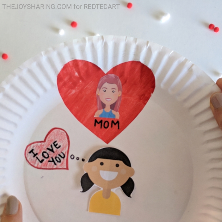 Valentine's Day Craft, Valentine's Day Gifts, Paper Craft, Paper Plate Craft, Preschool Crafts, Free printables, Kindergarten Craft