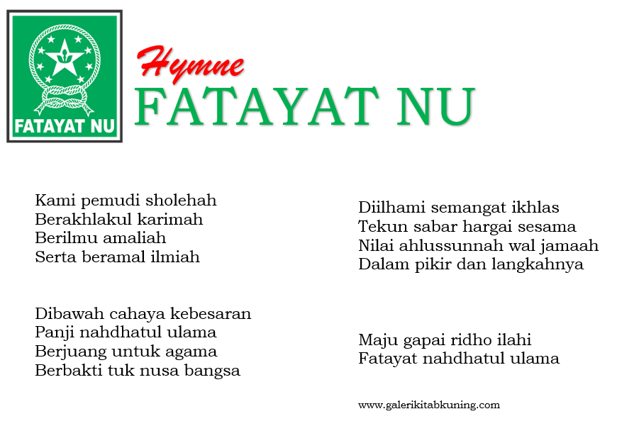 Lirik Hymne Fatayat NU - Gambar Teks dan Mp3