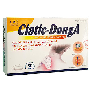 Ciatic-DongA, hỗ trợ thông kinh hoạt lạc, giảm các triệu chứng đau dây thần kinh tọa, đau cột sống