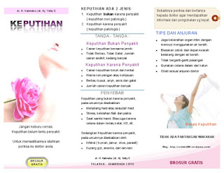 KEBIDANAN: leaflet keputihan