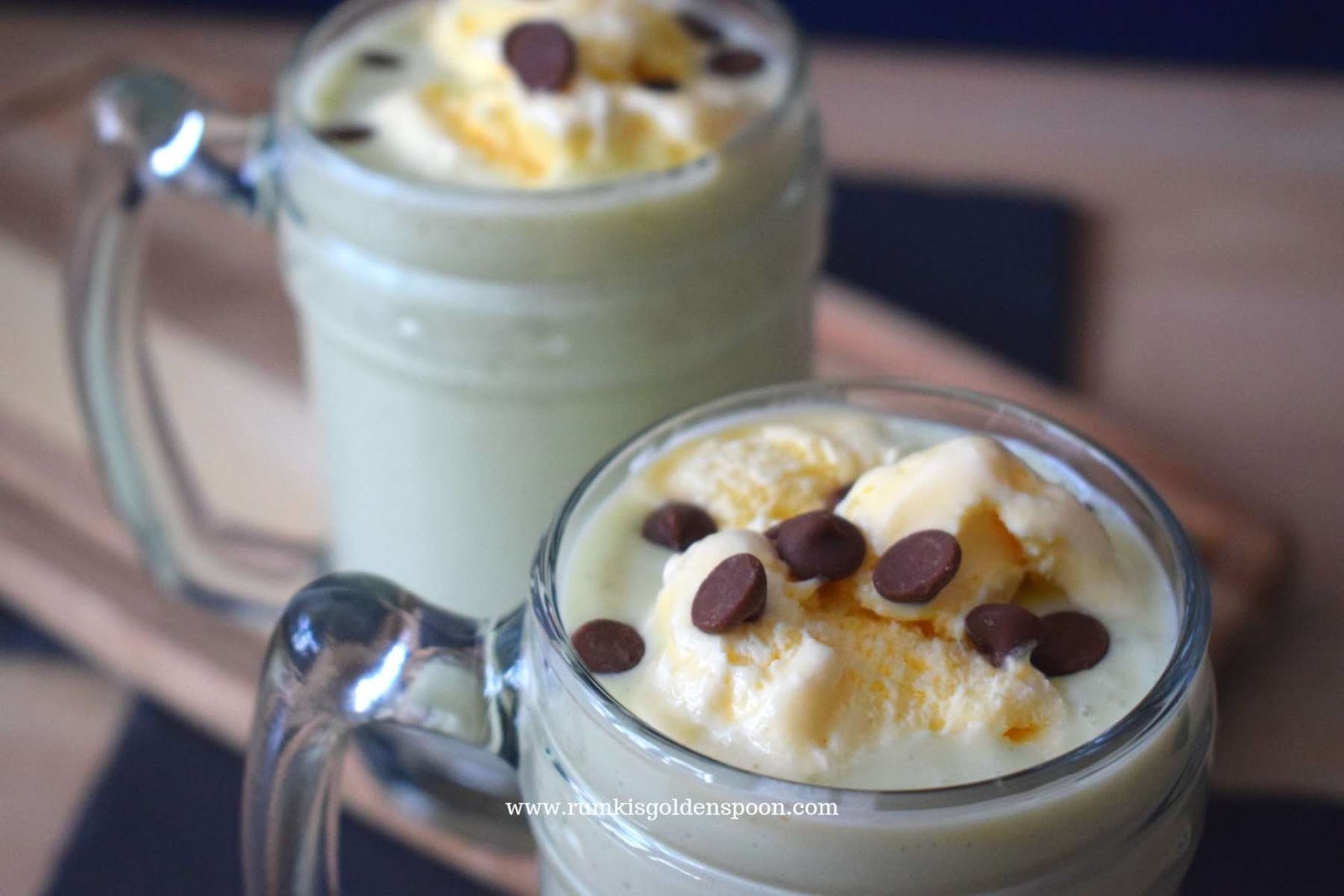 Milkshake recipe with avocado/exotic fruit, smoothie recipe with avocado/exotic fruit, beverage recipe with avocado/exotic fruit, sweet recipe with avocado/exotic fruit, fruit drink recipes with avocado/exotic fruit, Rumki's Golden Spoon