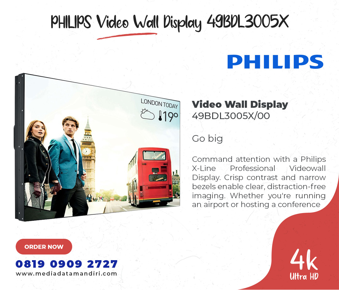 Jual Philips Video Wall Display 49BDL3005X/00 Philips Indonesia