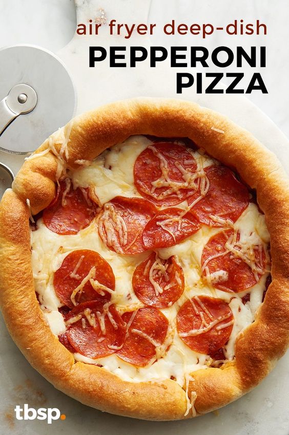 Air Fryer DeepDish Pepperoni Pizza Healthy Recipes Smoothies
