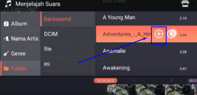 menambahkan musik di video
