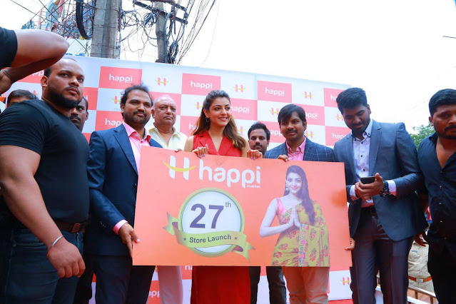 Kajal Aggarwal In Red Dress At Happi Mobiles Launch 61