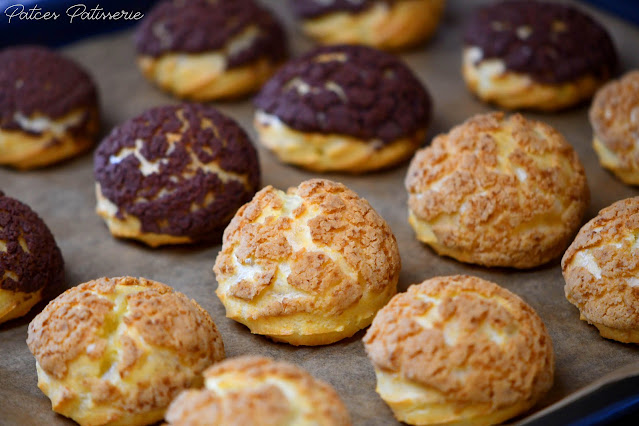 Choux au craquelin [Windbeutel mit Knusperkruste]