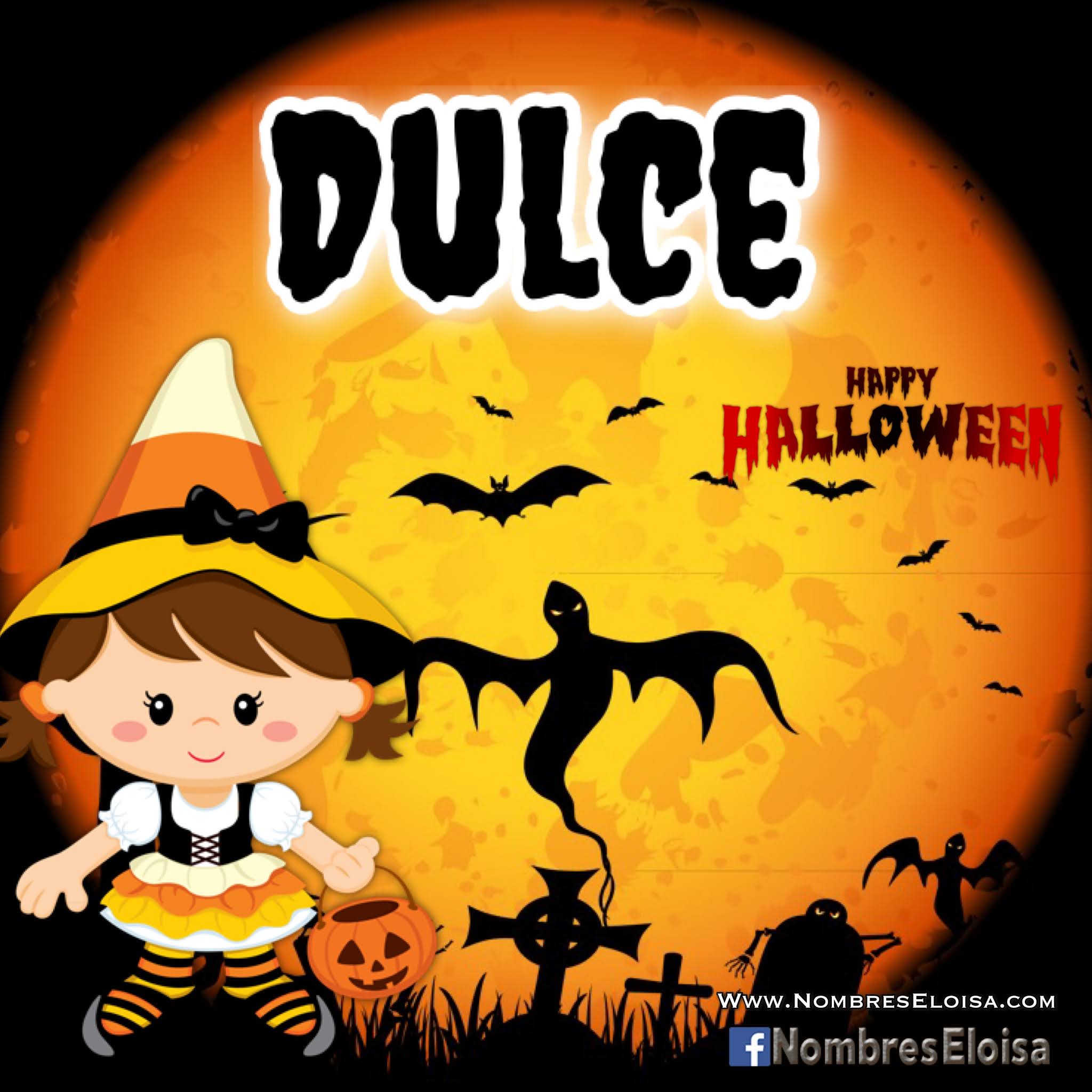 muñequitas de halloween con nombres