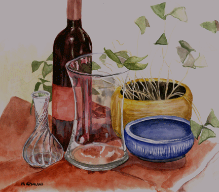 The Artist S Brain Wednesday Watercolor Demo Painting Glass Objects