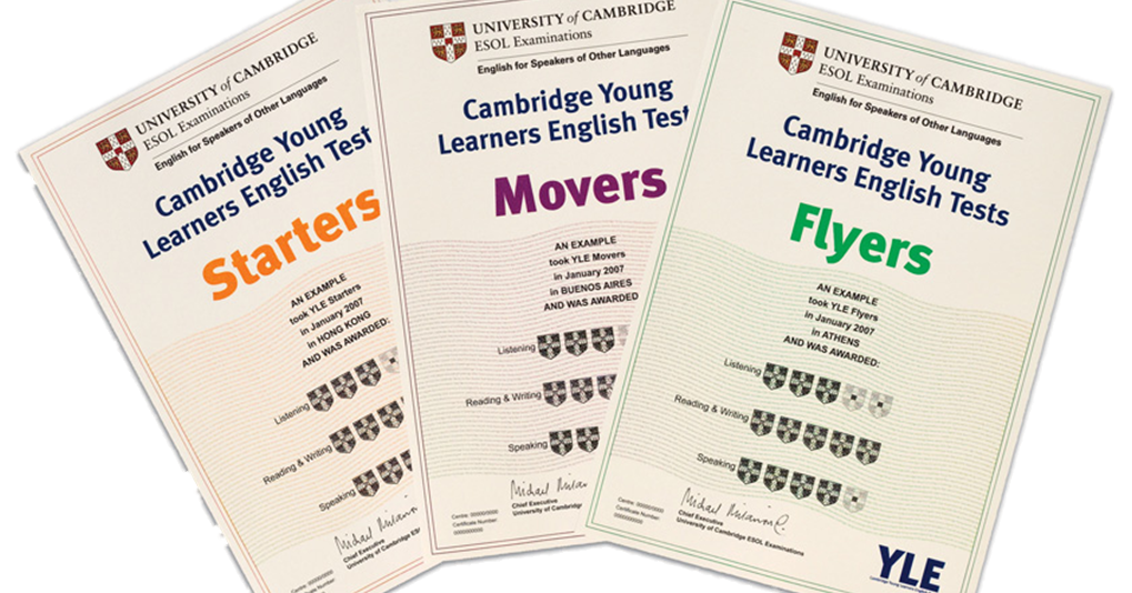 Starters Movers Flyers Certificates Your English Your Dream