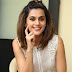 Taapsee In White Dress At Anando Brahma Film Interview