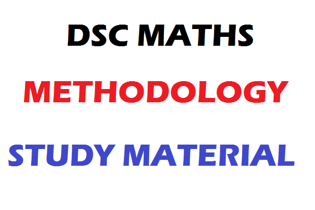 DSC maths methodology study material in telugu medium pdf