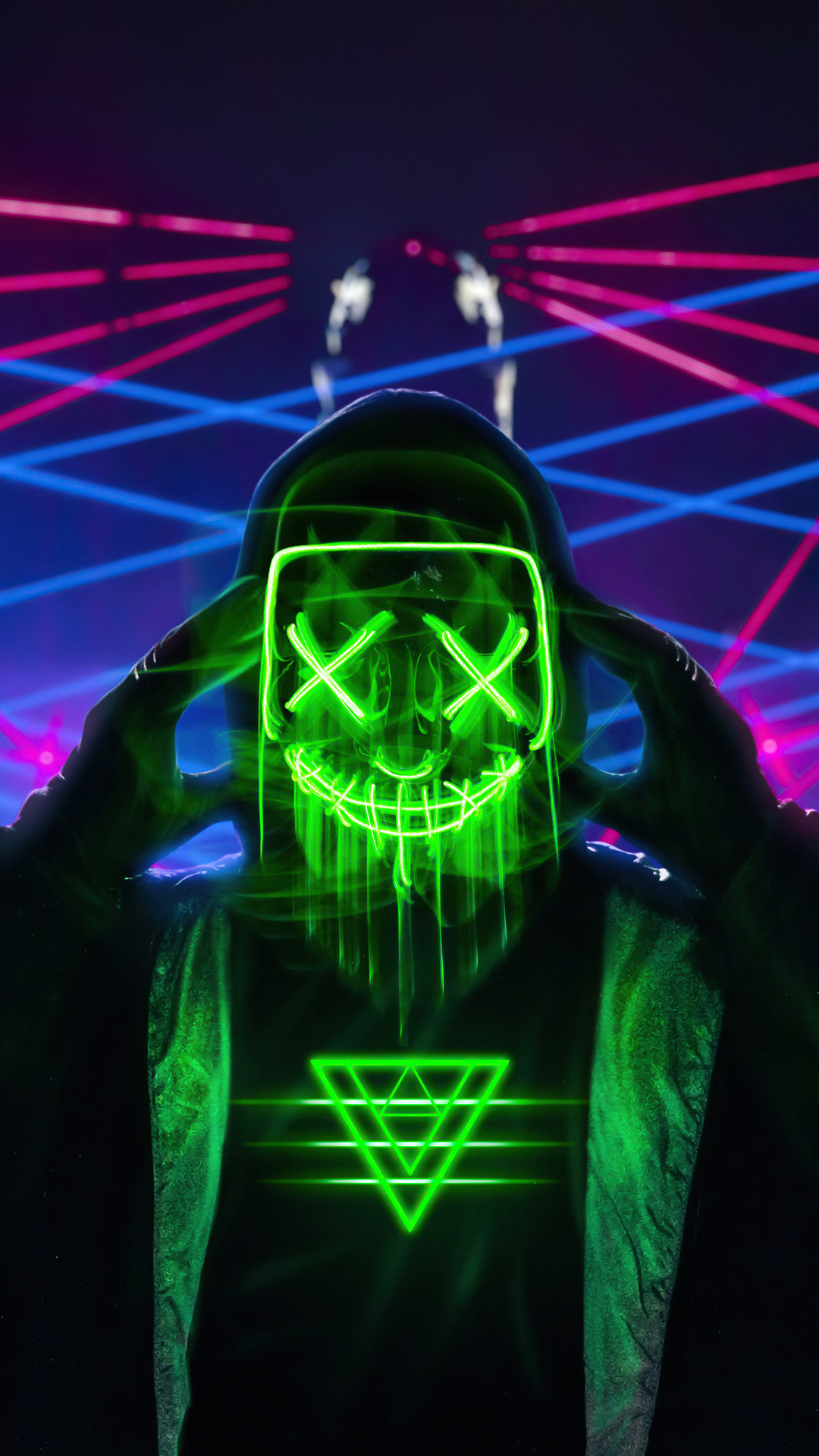 Anonymous Guy Neon Green Mask