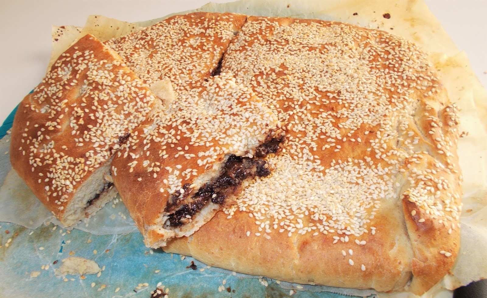 Οι συνταγές του Δία!Dias recipes! Λαγάνα γεμιστή με χαλβά Greek