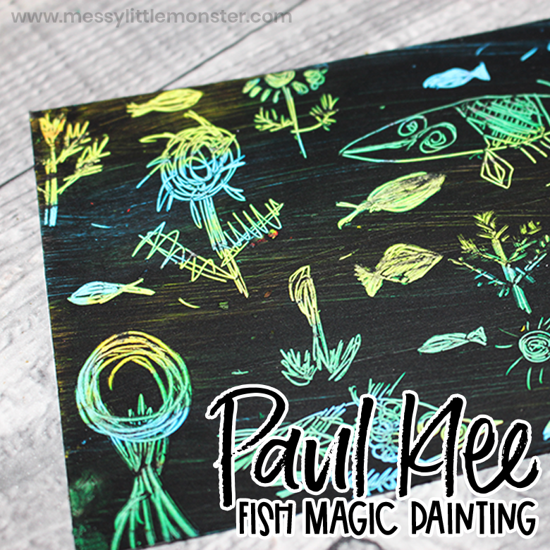 Paul Klee Fish Magic Scratch Art - Messy Little Monster