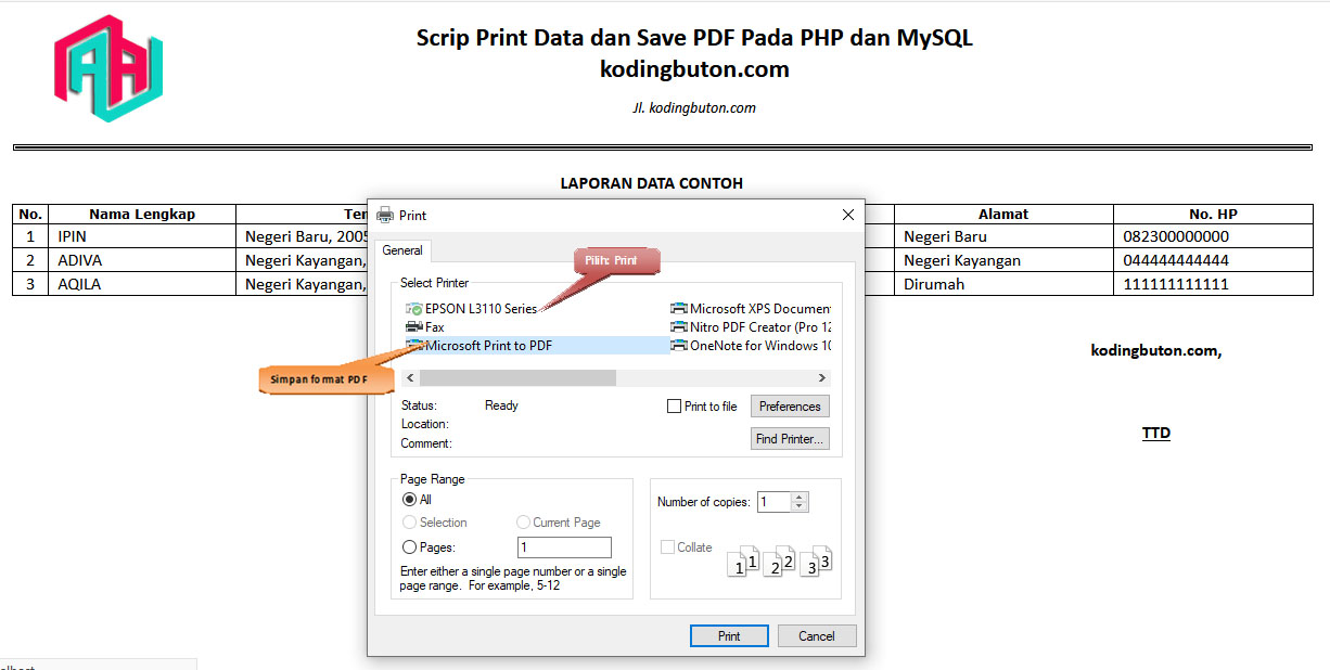 membuat fingerprint dengan php dan mysql