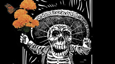 Dia De los Muertos skeleton plus sombrero