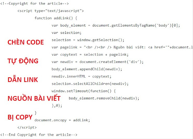 HƯỚNG DẪN CÁCH CHÈN CODE TỰ ĐỘNG DẪN LINK NGUỒN BÀI VIẾT BỊ COPY TRÊN BLOGSPOT