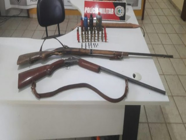 Polícia Militar apreende duas armas de fogo em Riacho dos Cavalos