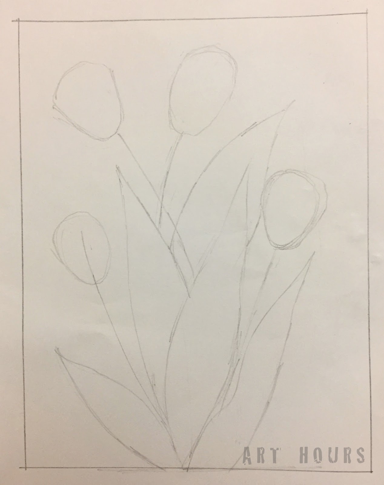 ArchGuide Sketching Tulips Pencil Shading Guide