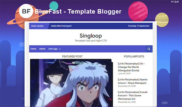 BlueFast Blog - Template Blogger