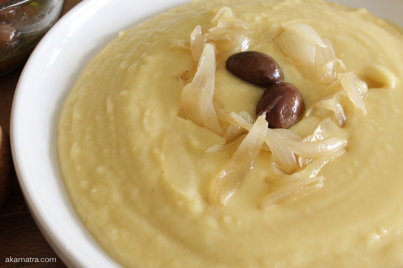 Broad bean puree recipe Greek fava Vegan Akamatra