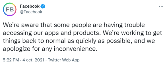 فيسبوك لا يعمل