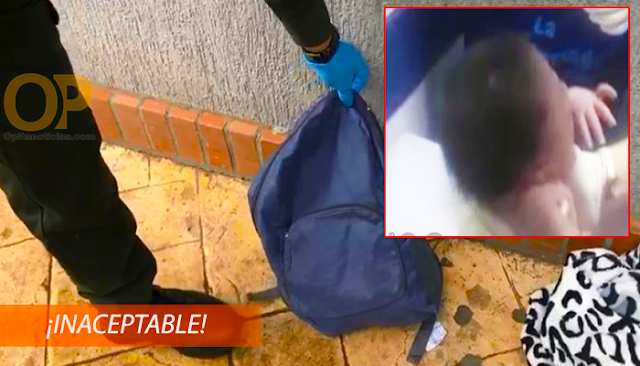 Una bebé recién nacida es abandonada dentro de una maleta en un basurero. 