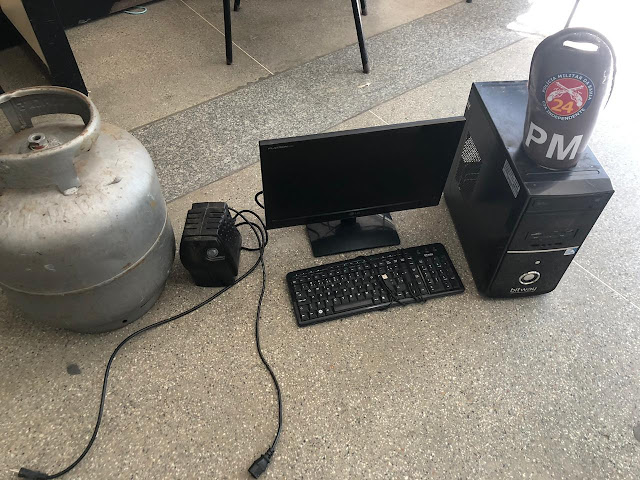 Polícia Militar prende jovem por arrombamento e furto na Secretaria da Educação de Caém