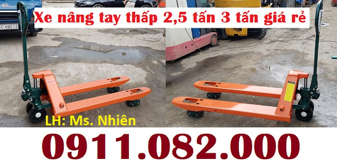 Công ty bán xe nâng tay 3 tấn giá rẻ tại vĩnh long- lh 0911082000 Eg56iu78o