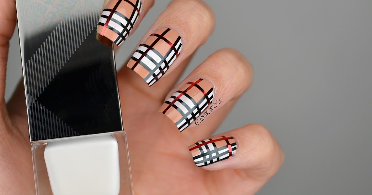 NAILS Striping Tape Burberry Nail Art CBBNov Cosmetic Proof