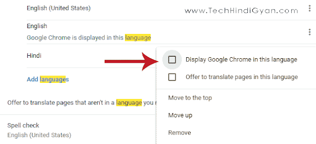 Tick on "Display google chrome in this language" Tick on "Display google chrome in this language"