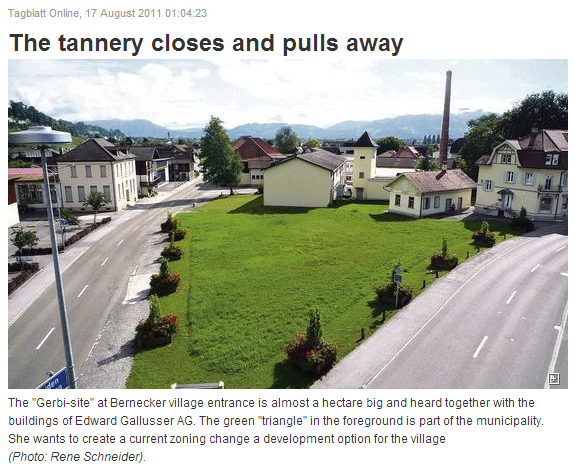 The tannery closes and pulls away