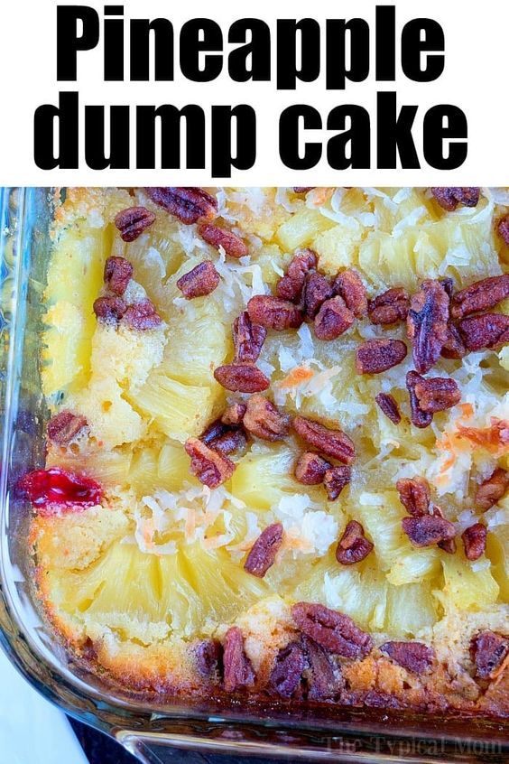 This easy cherry pineapple dump cake recipe turns out amazing! A fruit dessert with only 4 main ingredients and you can add to it like cocon...
