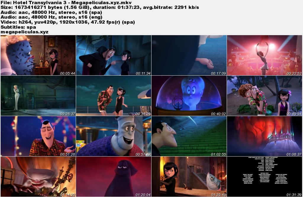 capturas pelicula Hotel Transylvania 3 Monstruos de vacaciones latino